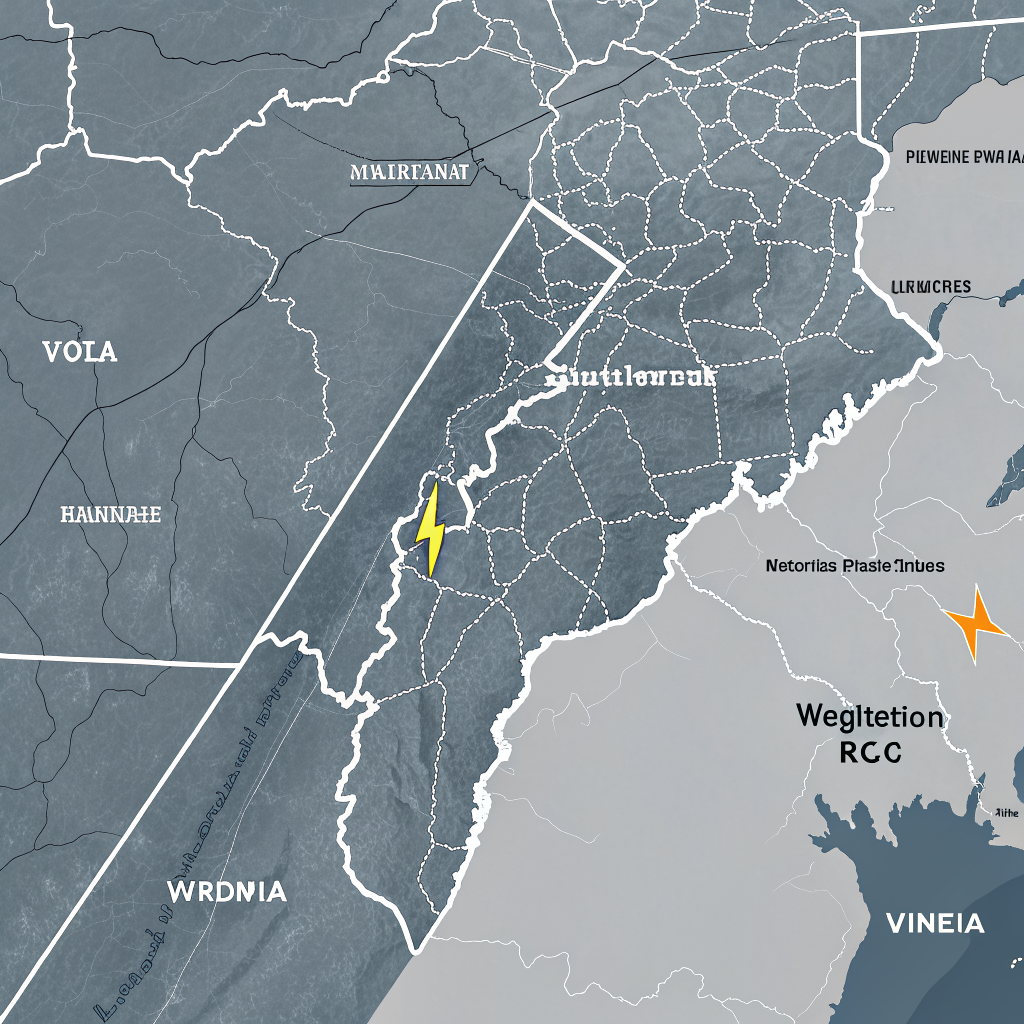 A.T. Electric LLC DMV Service Area Map